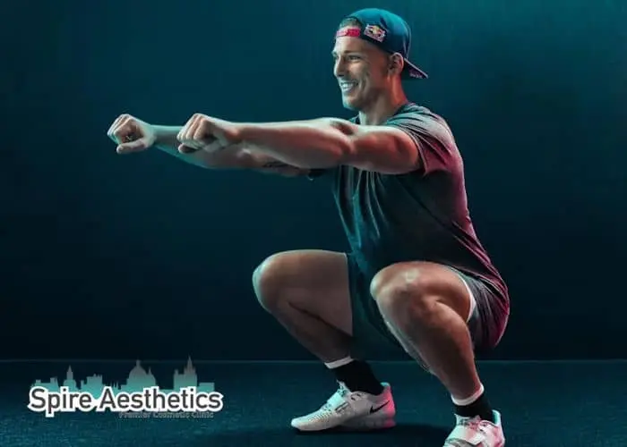 Image of man build leg muscle Salisbury through exercise