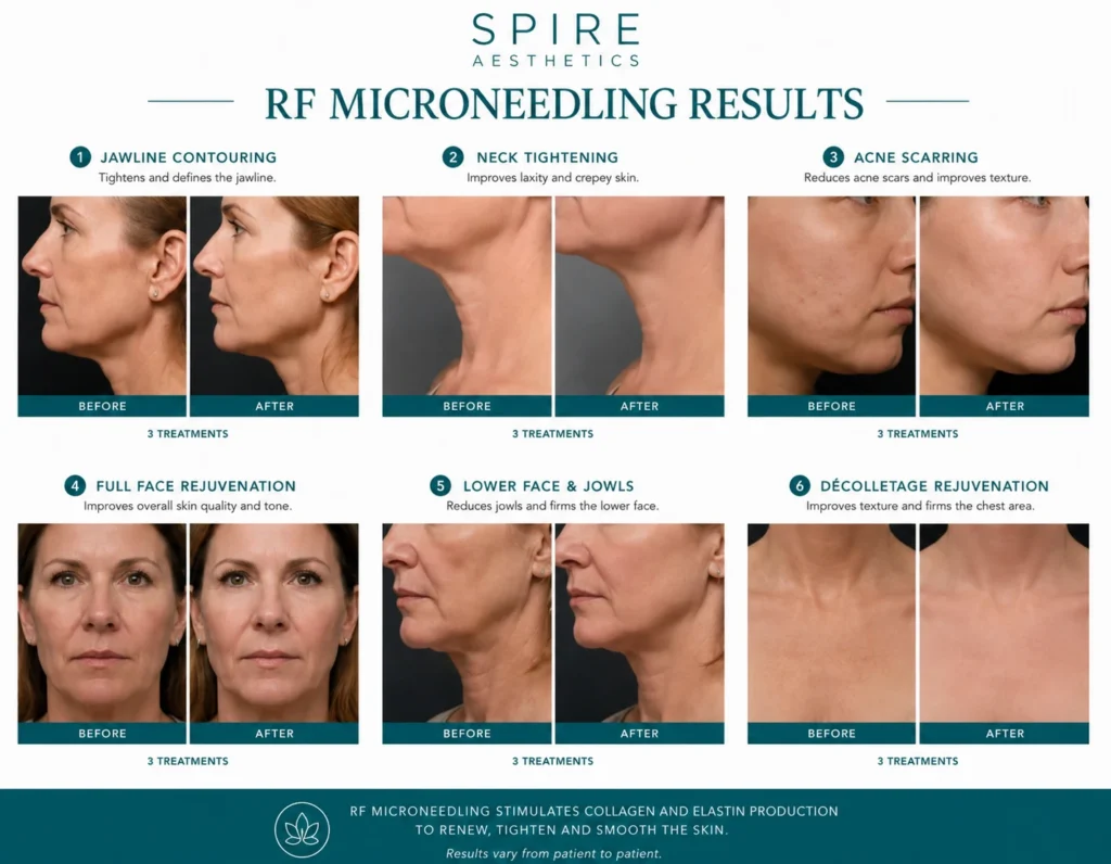 RF Microneedling Skin tightening Salisbury results